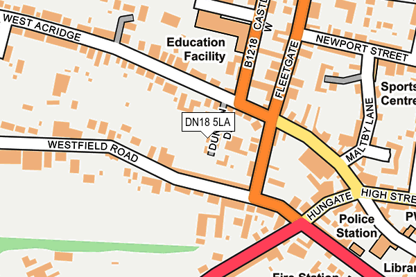 DN18 5LA map - OS OpenMap – Local (Ordnance Survey)
