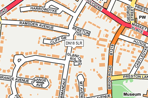 DN18 5LR map - OS OpenMap – Local (Ordnance Survey)