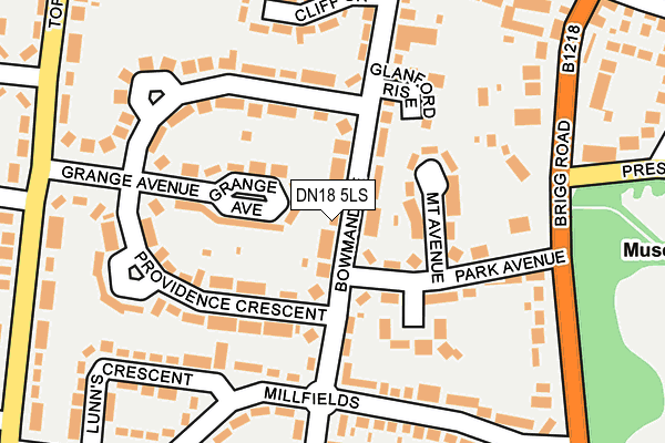 DN18 5LS map - OS OpenMap – Local (Ordnance Survey)