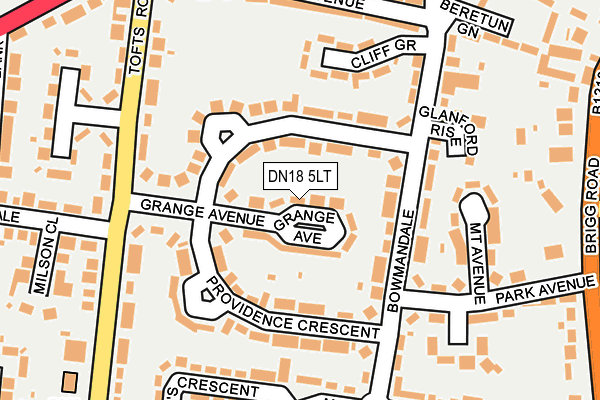 DN18 5LT map - OS OpenMap – Local (Ordnance Survey)