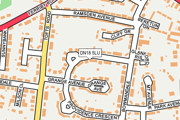 DN18 5LU map - OS OpenMap – Local (Ordnance Survey)