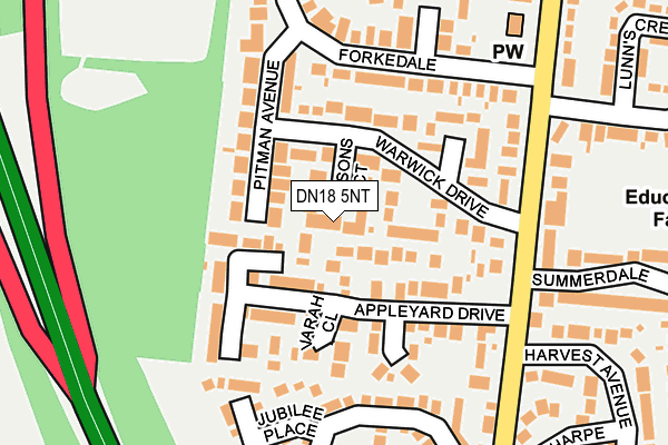 DN18 5NT map - OS OpenMap – Local (Ordnance Survey)