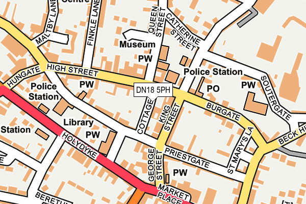 DN18 5PH map - OS OpenMap – Local (Ordnance Survey)