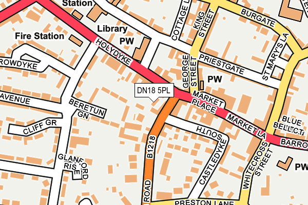 DN18 5PL map - OS OpenMap – Local (Ordnance Survey)