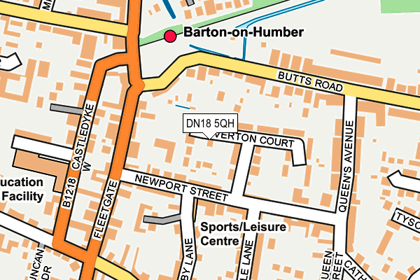 DN18 5QH map - OS OpenMap – Local (Ordnance Survey)