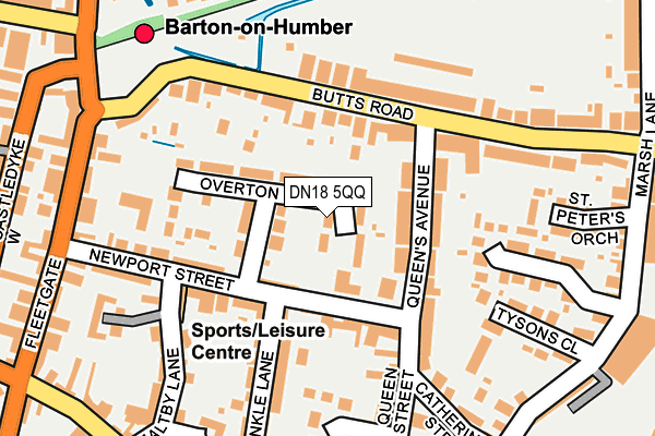 DN18 5QQ map - OS OpenMap – Local (Ordnance Survey)