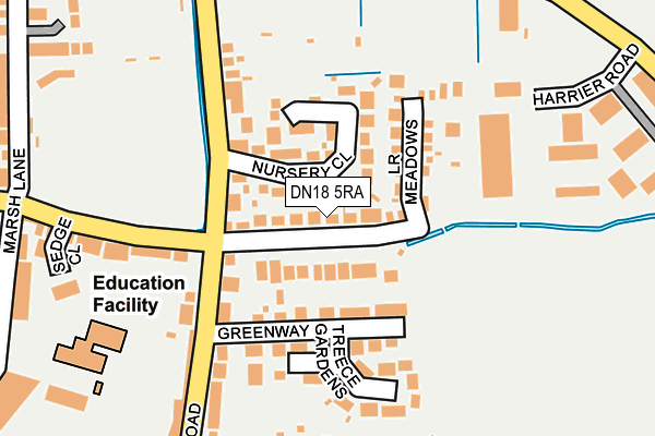 DN18 5RA map - OS OpenMap – Local (Ordnance Survey)
