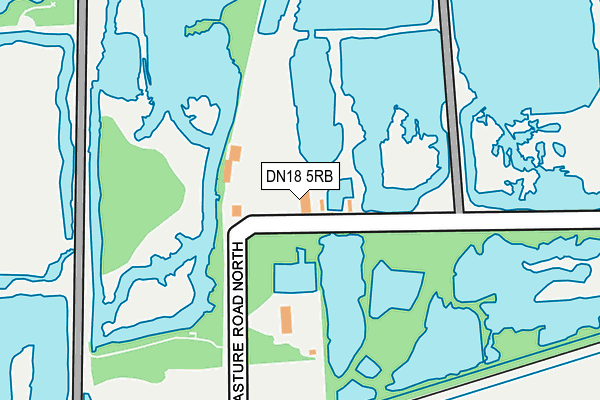DN18 5RB map - OS OpenMap – Local (Ordnance Survey)