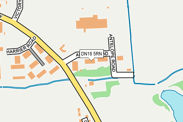 DN18 5RN map - OS OpenMap – Local (Ordnance Survey)