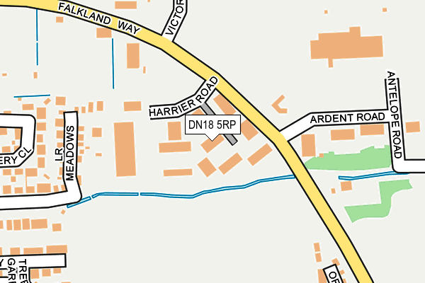 DN18 5RP map - OS OpenMap – Local (Ordnance Survey)