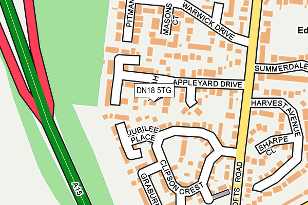 DN18 5TG map - OS OpenMap – Local (Ordnance Survey)