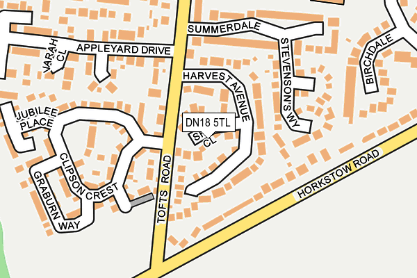 DN18 5TL map - OS OpenMap – Local (Ordnance Survey)