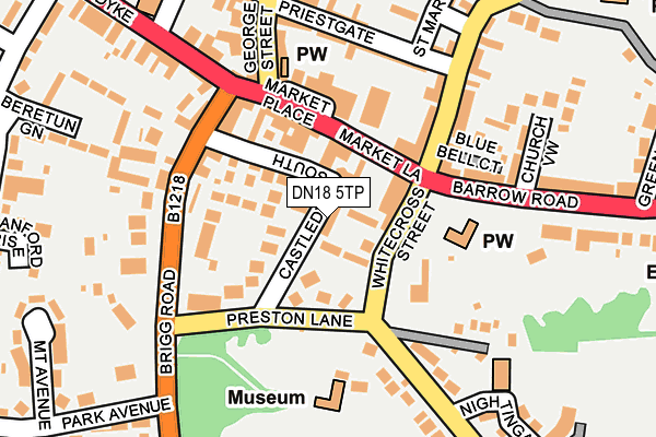 DN18 5TP map - OS OpenMap – Local (Ordnance Survey)