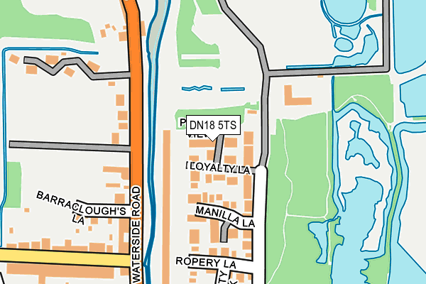 DN18 5TS map - OS OpenMap – Local (Ordnance Survey)