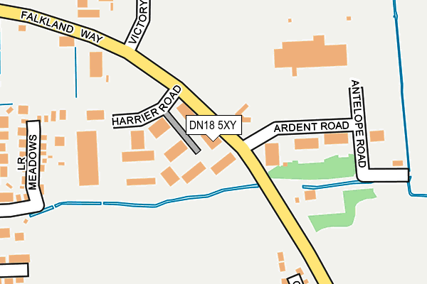 DN18 5XY map - OS OpenMap – Local (Ordnance Survey)
