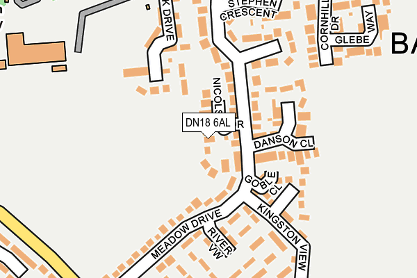 DN18 6AL map - OS OpenMap – Local (Ordnance Survey)