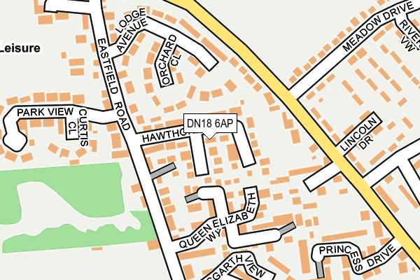DN18 6AP map - OS OpenMap – Local (Ordnance Survey)
