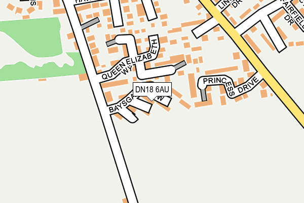 DN18 6AU map - OS OpenMap – Local (Ordnance Survey)