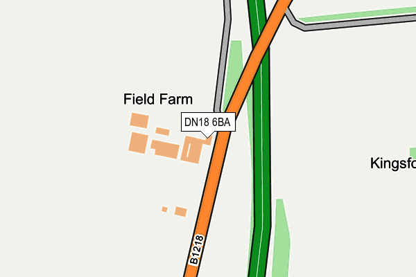 DN18 6BA map - OS OpenMap – Local (Ordnance Survey)
