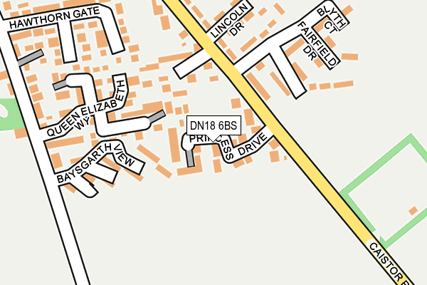 DN18 6BS map - OS OpenMap – Local (Ordnance Survey)