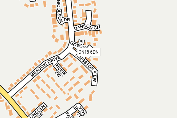 DN18 6DN map - OS OpenMap – Local (Ordnance Survey)