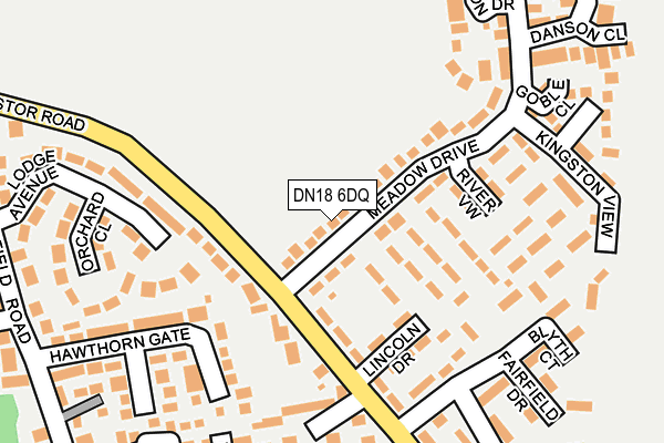 DN18 6DQ map - OS OpenMap – Local (Ordnance Survey)