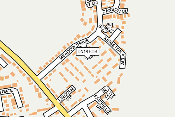 DN18 6DS map - OS OpenMap – Local (Ordnance Survey)