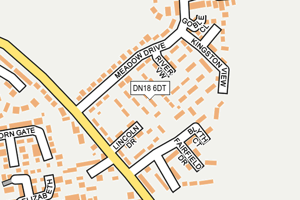 DN18 6DT map - OS OpenMap – Local (Ordnance Survey)