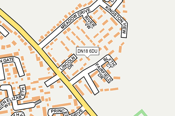 DN18 6DU map - OS OpenMap – Local (Ordnance Survey)