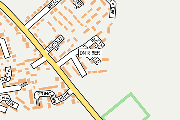 DN18 6ER map - OS OpenMap – Local (Ordnance Survey)