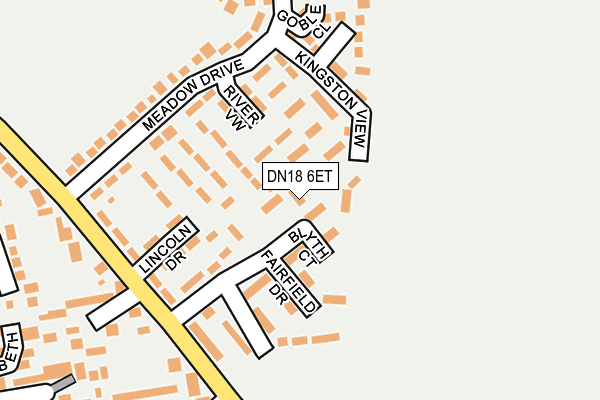 DN18 6ET map - OS OpenMap – Local (Ordnance Survey)