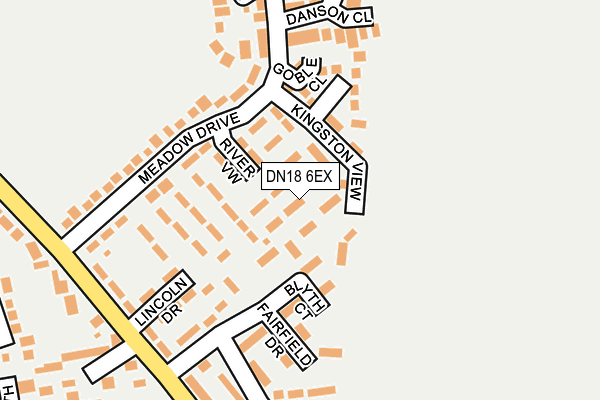 DN18 6EX map - OS OpenMap – Local (Ordnance Survey)