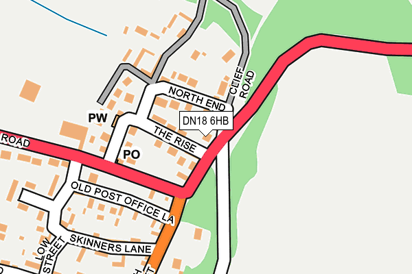 DN18 6HB map - OS OpenMap – Local (Ordnance Survey)
