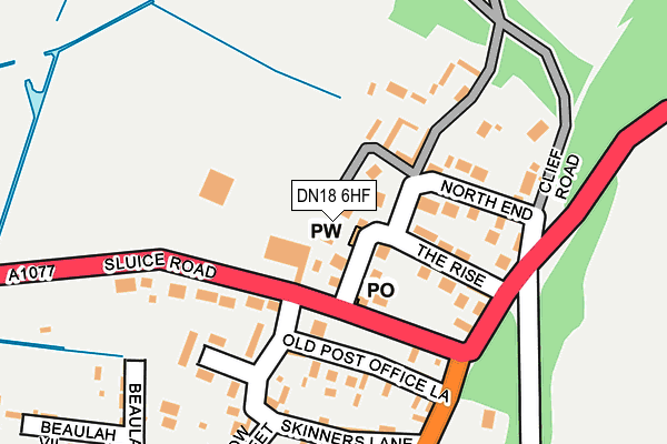 DN18 6HF map - OS OpenMap – Local (Ordnance Survey)