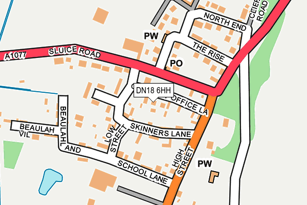 DN18 6HH map - OS OpenMap – Local (Ordnance Survey)
