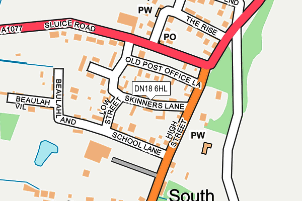 DN18 6HL map - OS OpenMap – Local (Ordnance Survey)