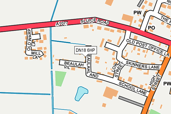 DN18 6HP map - OS OpenMap – Local (Ordnance Survey)