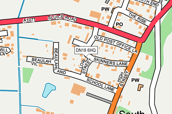 DN18 6HQ map - OS OpenMap – Local (Ordnance Survey)