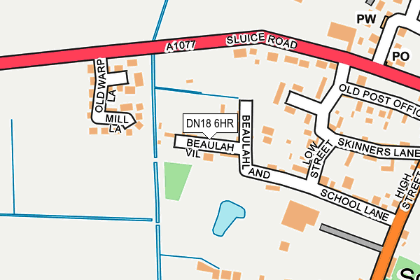 DN18 6HR map - OS OpenMap – Local (Ordnance Survey)