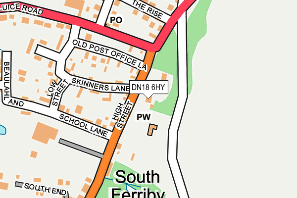 DN18 6HY map - OS OpenMap – Local (Ordnance Survey)