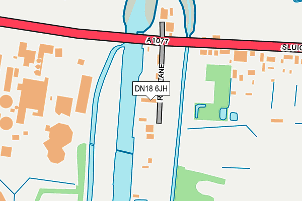 DN18 6JH map - OS OpenMap – Local (Ordnance Survey)