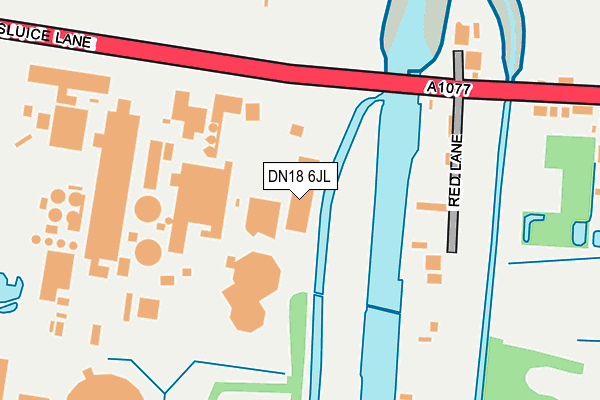 DN18 6JL map - OS OpenMap – Local (Ordnance Survey)