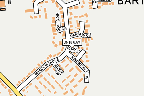DN18 6JW map - OS OpenMap – Local (Ordnance Survey)