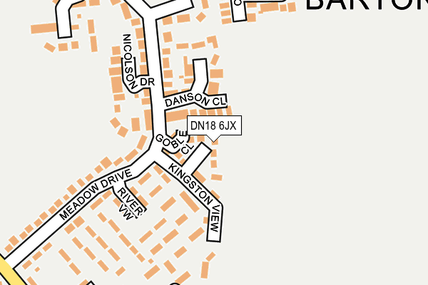 DN18 6JX map - OS OpenMap – Local (Ordnance Survey)