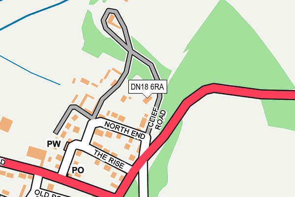 DN18 6RA map - OS OpenMap – Local (Ordnance Survey)