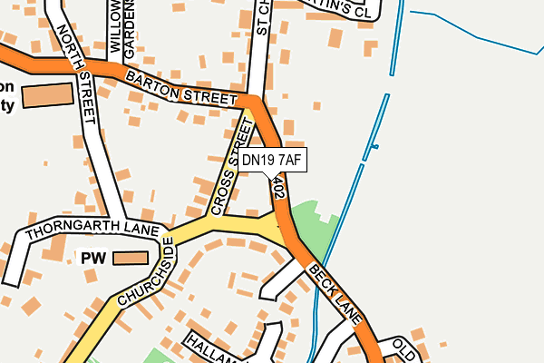 DN19 7AF map - OS OpenMap – Local (Ordnance Survey)