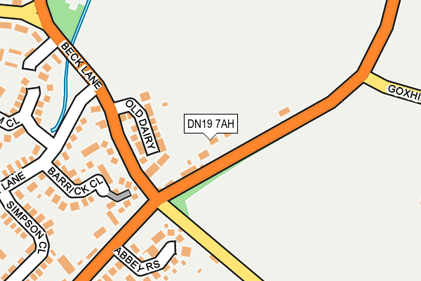 DN19 7AH map - OS OpenMap – Local (Ordnance Survey)