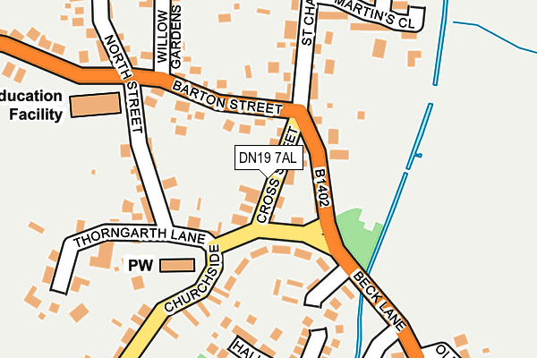 DN19 7AL map - OS OpenMap – Local (Ordnance Survey)