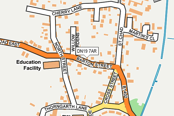 DN19 7AR map - OS OpenMap – Local (Ordnance Survey)