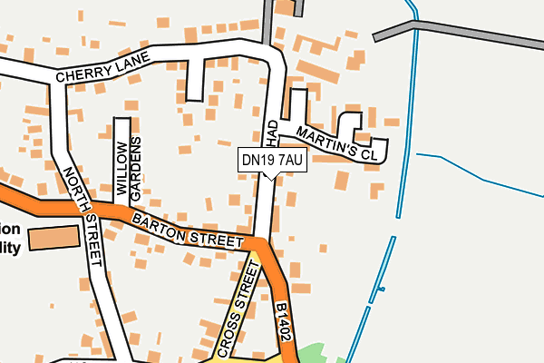 DN19 7AU map - OS OpenMap – Local (Ordnance Survey)